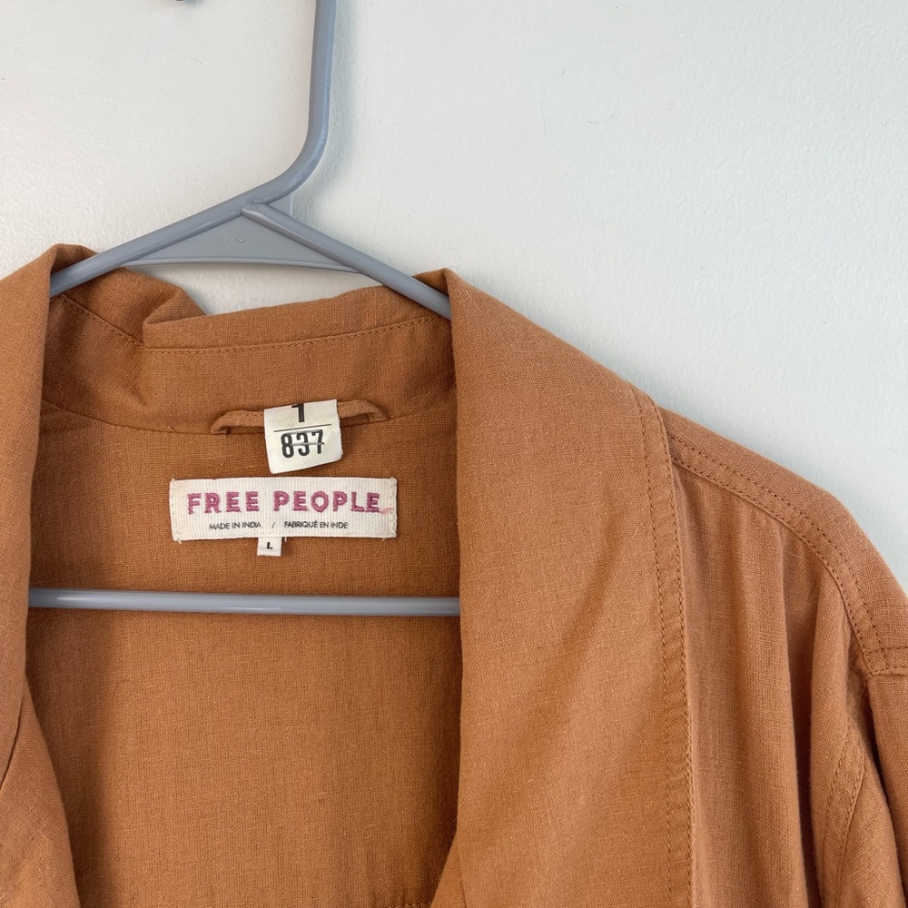 Free People Tan Trench Coat